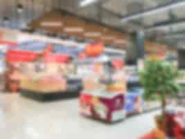 Free photo blurred supermarket