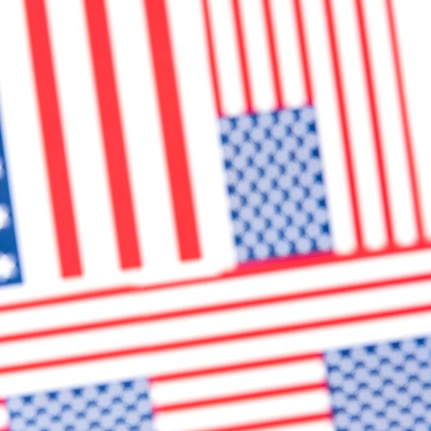 Blurred US flags