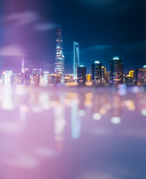 Blurred view of cityscape