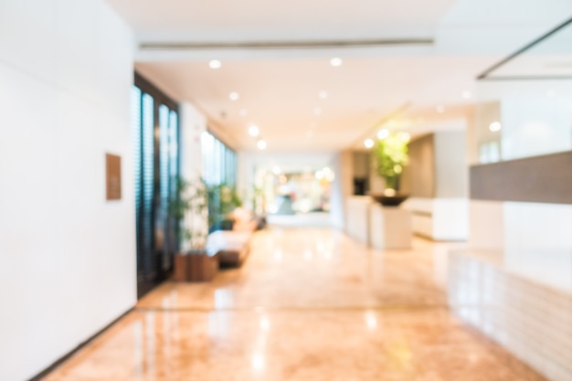 Free photo blurred view of corridor with plants