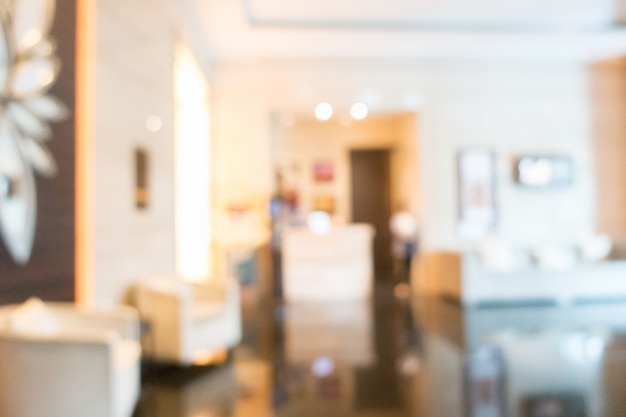 Free photo blurred view of lobby with white couches