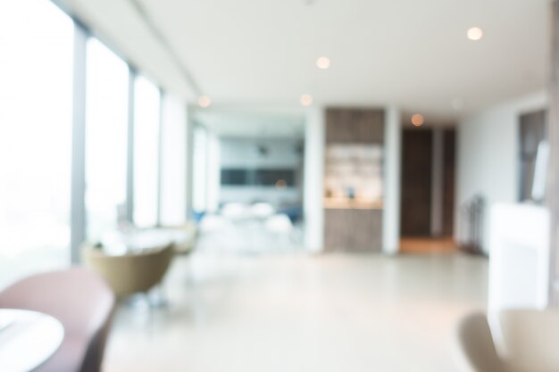 Blurry restaurant with tables and chairs