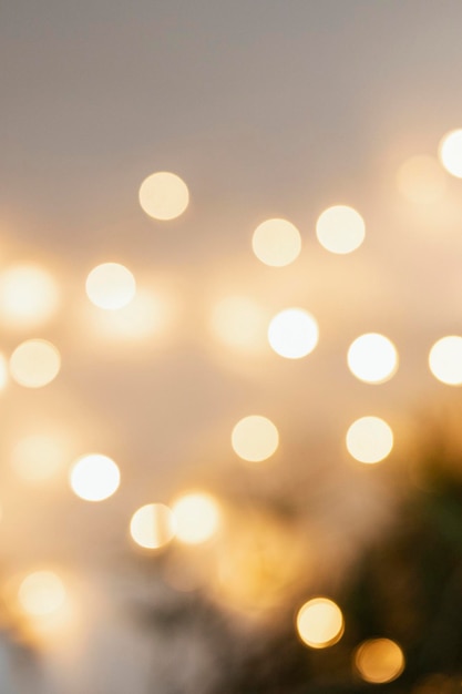 Blurry warm Christmas bokeh light