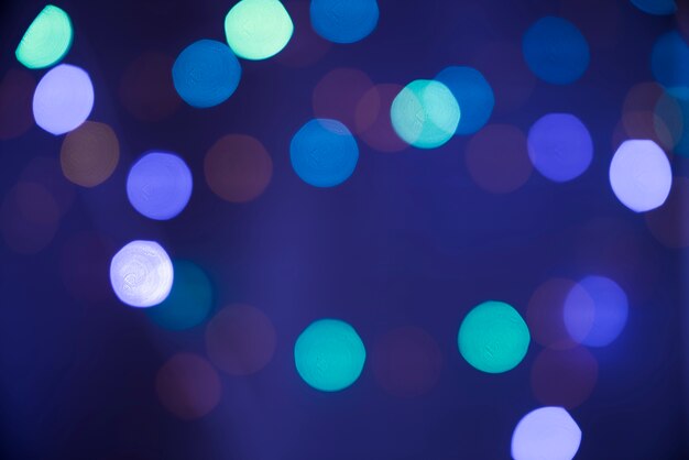 Blurs of many lights in blueness
