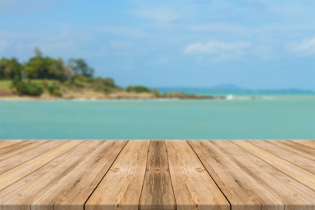 Boards with relaxed sea background