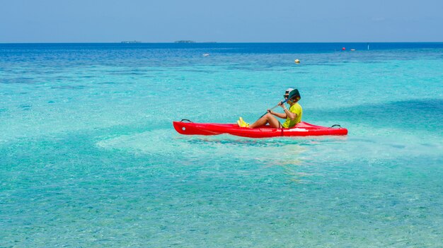 boat healthy people view yellow