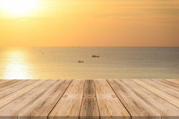 Boats on the sea at sunset