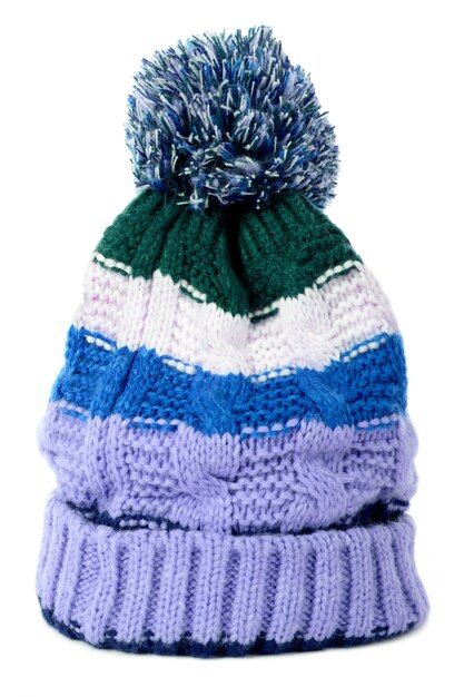 Bobble hat isolated against a white background