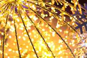 Free photo bokeh defocused gold abstract christmas background