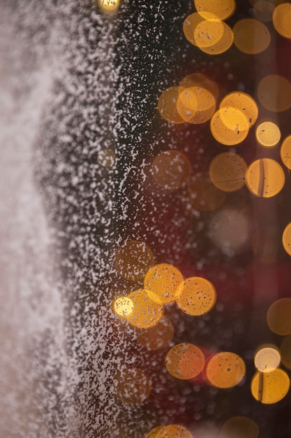 Free photo bokeh effect with snow