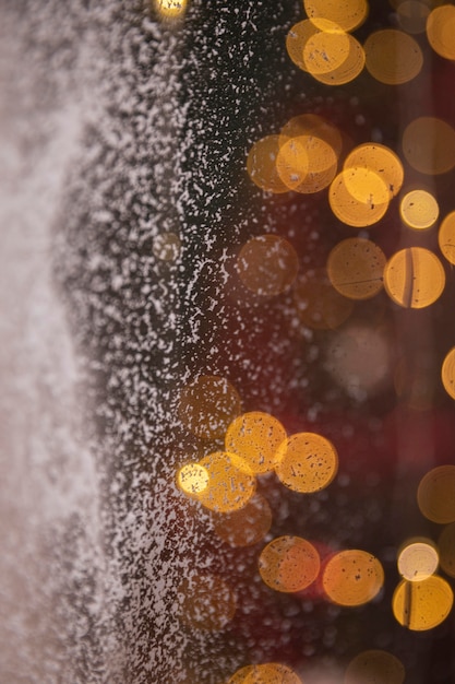 Bokeh effect with snow