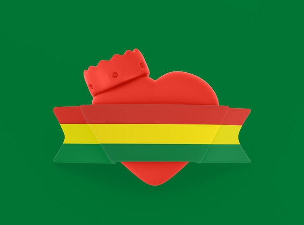 Foto gratuita bandiera del cuore della bolivia