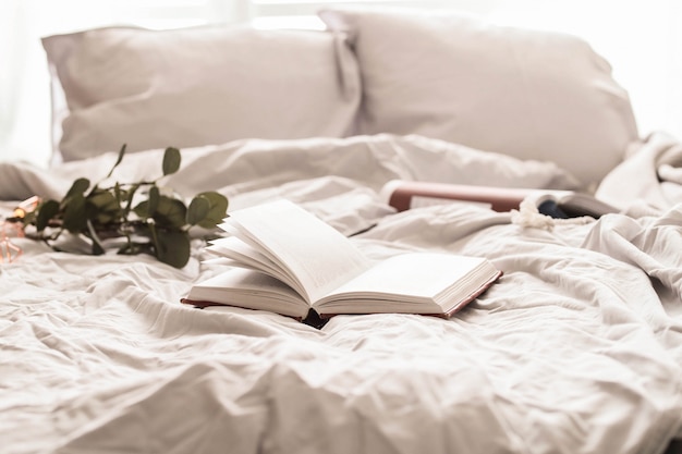 Free photo book on bed