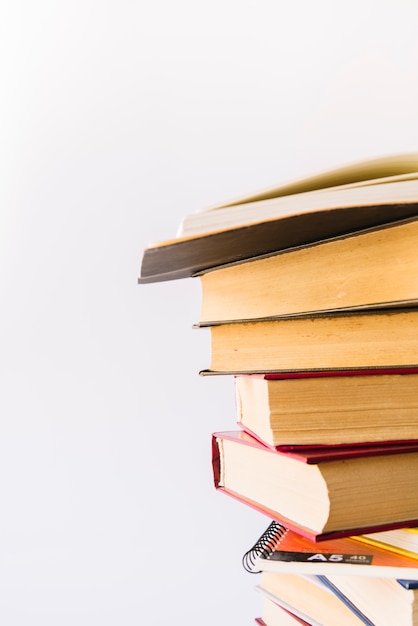 Free photo book pile with open book at the top