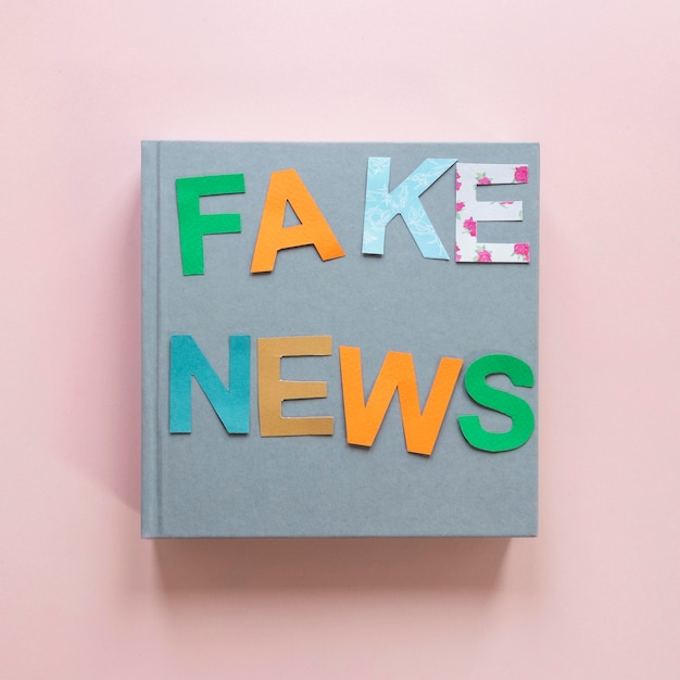 Free photo book with fake news message