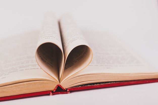 Free photo book with folded heart-shaped leaves