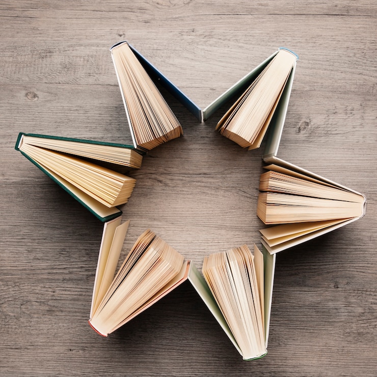 Free Photo books forming star