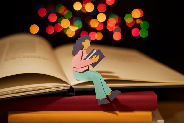 books and imagination still life