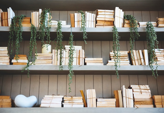 Books on a shelf