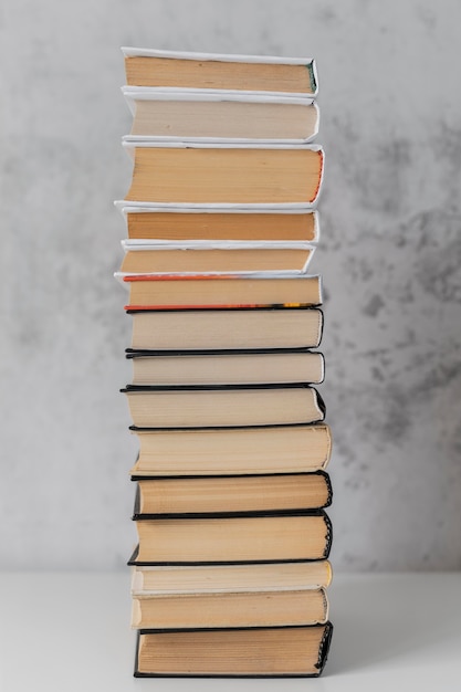 Books stack indoors arrangement