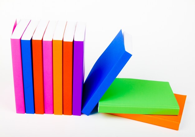 Books standing in row