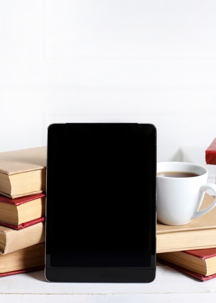 Books with tablet