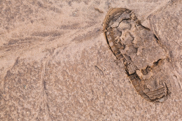 Boot track in mud