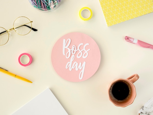 Boss day sticker design