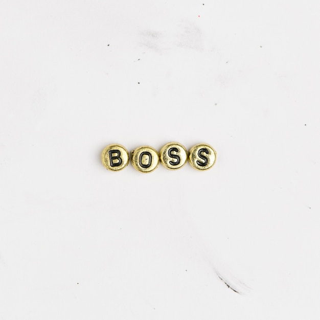 Free photo boss word typography beads