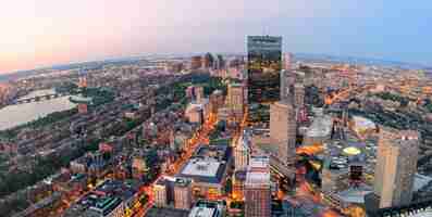 Free photo boston aerial view