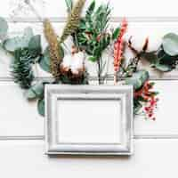 Free photo botanical composition with frame