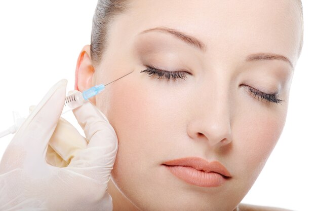 Botox injection for the beautiful young woman