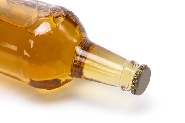 Bottle of beer on white background