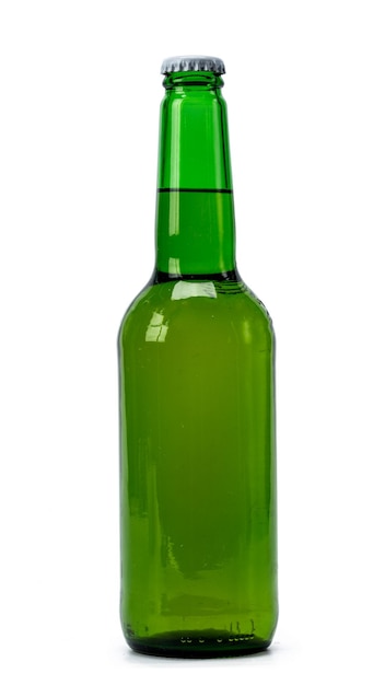 Bottle of beer on white background