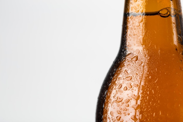 Bottle of beer on white background