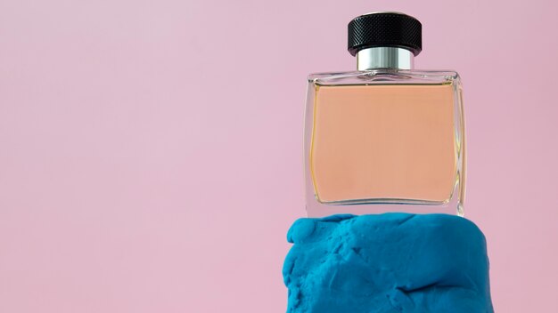 Bottle of perfume based on soil ingredients