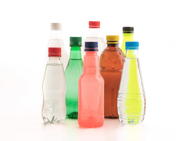 Bottles with soft drink