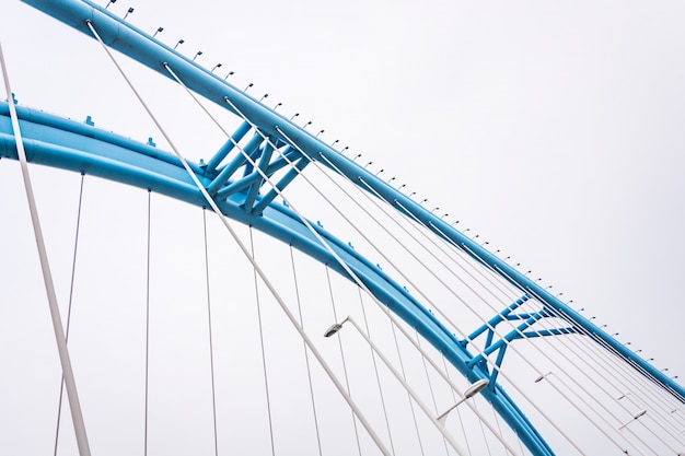 Bottom view of arch bridge