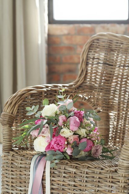 Bouquet on a chair