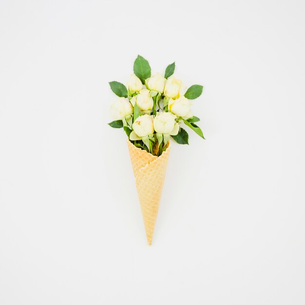 Bouquet of flowers with cornet