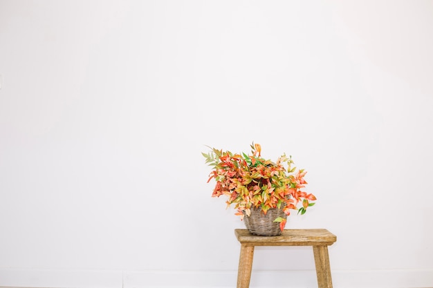 Bouquet on small table