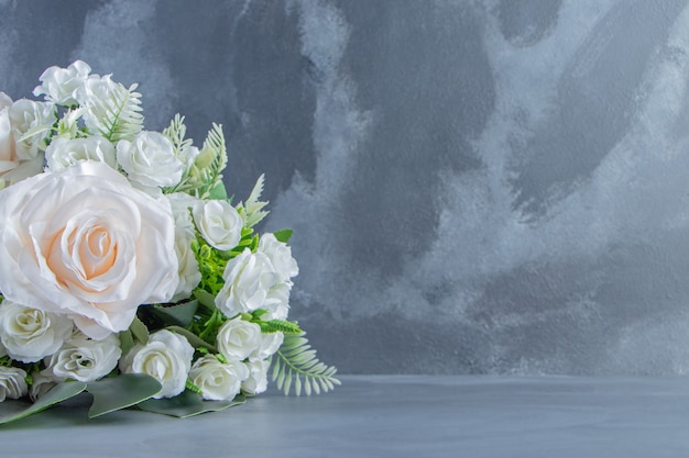 A bouquet of white flowers , on the white background. High quality photo