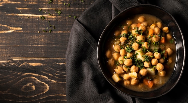 Bowl filled with beans