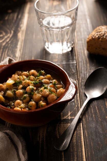 Bowl filled with beans