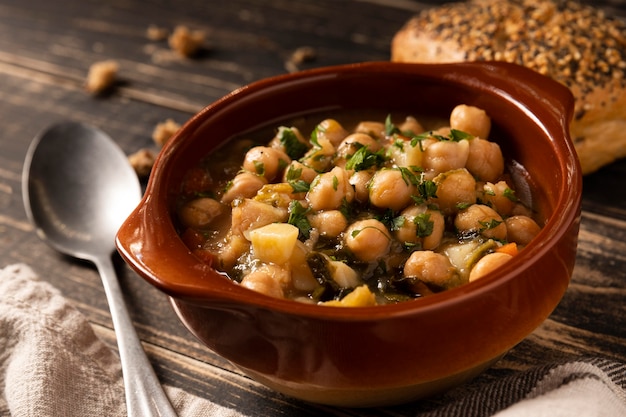 Bowl filled with beans