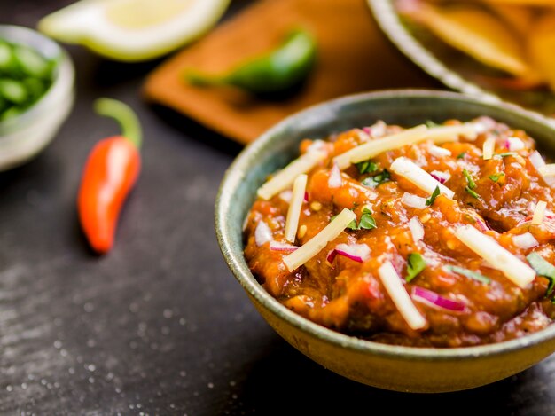 Bowl of homemade salsa