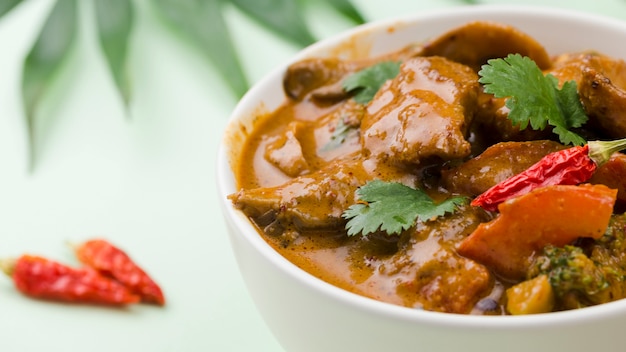 Bowl of homemade stew close-up