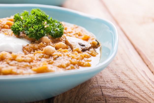 Bowl of potatoes with vegetables