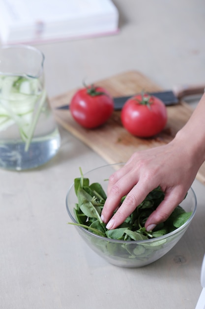 Bowl of spinach