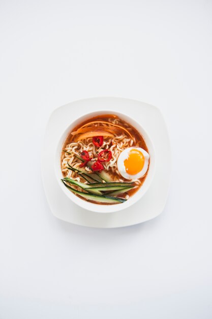 Bowl with Asian soup